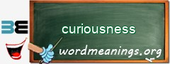 WordMeaning blackboard for curiousness